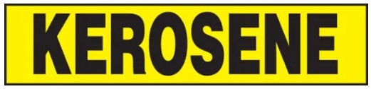 AccuformNMC® LCHL513 Adhesive Dura-Vinyl Safety Label: Kerosene 2"X9"