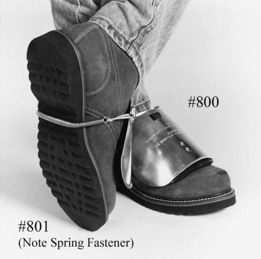 Ellwood Safety 800 Metatarsal Guard With Sponge Rubber, 12 in L, Strap Closure