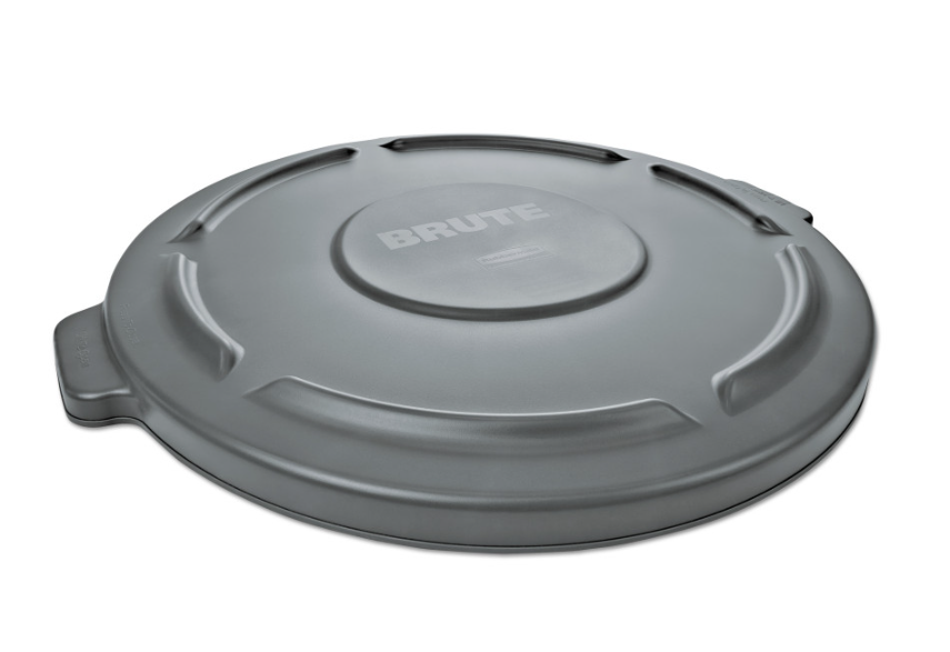 Rubbermaid® BRUTE® FG265400GRAY Container Lid, Round Container, Plastic, Gray, 26.89 in L x 29.055 in W
