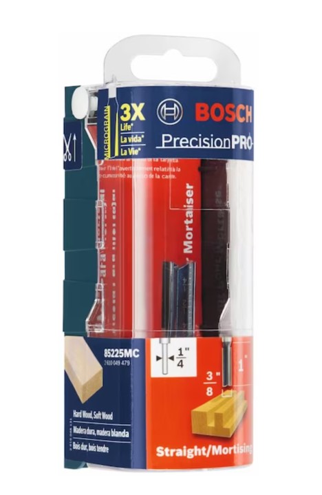 Bosch 85225MC 3/8" x 1" Carbide-Tipped Straight Router Bit
