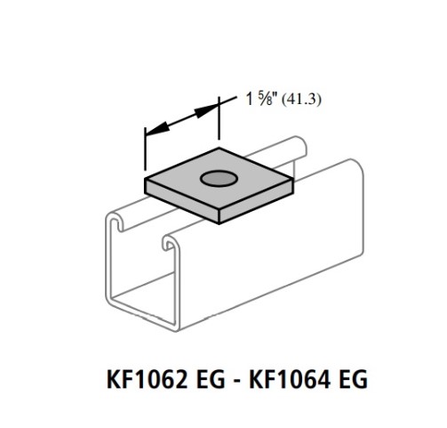 KF1063   EG 3/8 SQUARE Washer Plate FTG