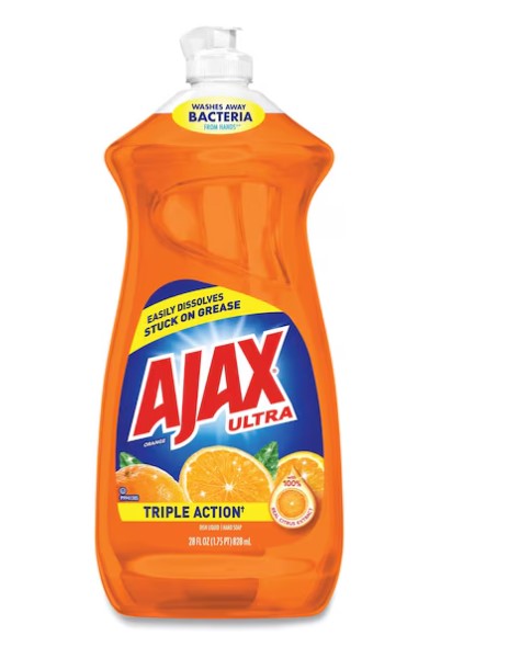 Ajax® Ultra Triple Action Liquid Dish Soap, Orange Scent, 28 oz Bottle, Case of 9​