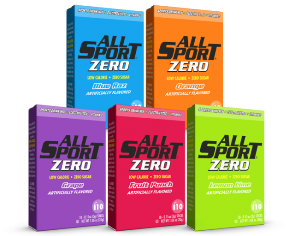 ALL SPORT ZERO Variety Pack Drink Mix, 10 Count Carton/15 Cartons Per Case