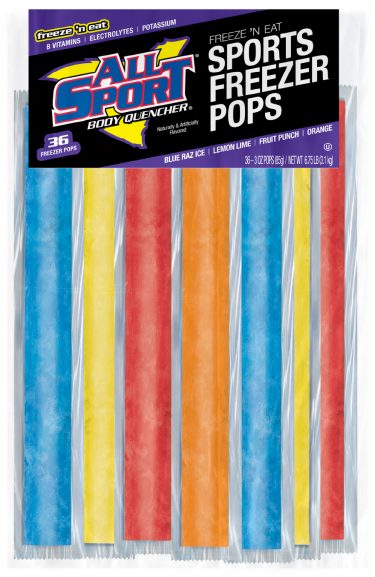 All Sport Body Quencher 10121804 Variety Pack Freezer Pops;  36  Ct