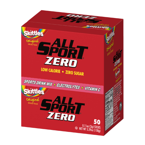 All Sport Zero Skittles Sticks 50 Sticks Per Box