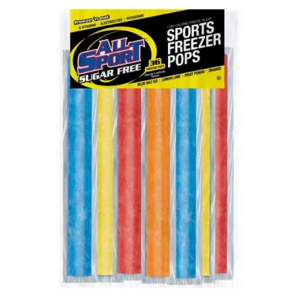 All Sport Sugar Free 10122566 Variety Pack Freeze 'n Eat Freezer Pops/Four 36-Ct Packs; 144 Ct Case