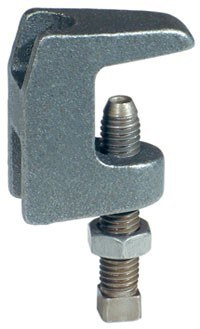 Anvil® 0500009170 FIG 93 Universal Wide Throat C-Clamp With Lock Nut, 1/2 in Rod, 1-1/4 in THK Flange, 950 lb Top/760 lb Bottom Load, Ductile Iron, Plain