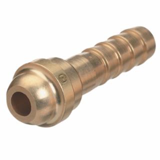 17 1/4 Barbed Hose Nipple, 200 psig, Brass, B-Size, 1-15/32 in L, 1/4 in Hose ID