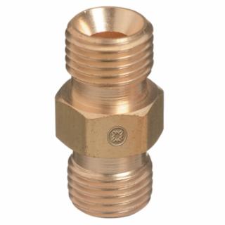 312-30 30 Hose Coupler, 200 psig, Brass, B-Size to B-Size, Oxygen, CGA-022 RH/CGA-023 LH