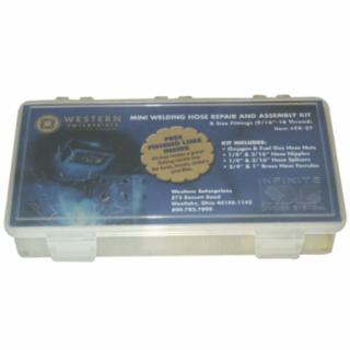 312-CK-27 Hose Repair Kit, A-Size Fittings, Oxygen/Fuel Gas Hose Nuts, 3/16 in Hose ID A&B Hose Fittings Kit