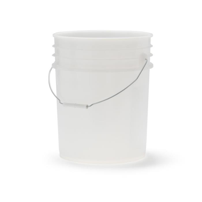 5 Gallon Plastic Pail With Handle; White