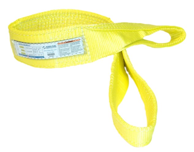 STREN-FLEX® EEF-1-901-08CT Nylon Flat Eye & Eye Web Sling - Type 3;  E/E 8' 1600LB