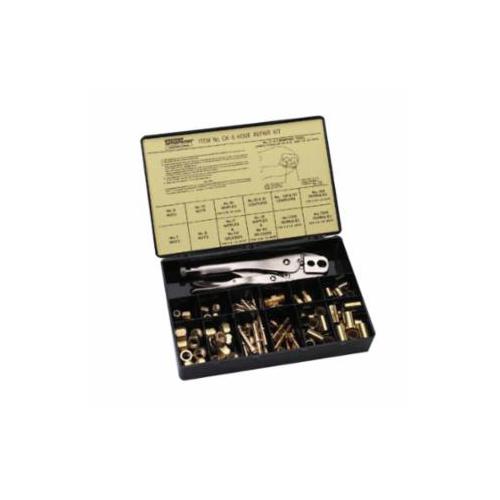 312-CK-27 Hose Repair Kit, A-Size Fittings, Oxygen/Fuel Gas Hose Nuts, 3/16 in Hose ID A&B Hose Fittings Kit