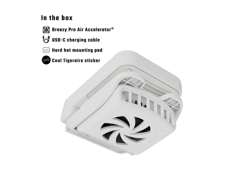 BP-3001 Breezy Pro Clip-On Hard Hat Fan White