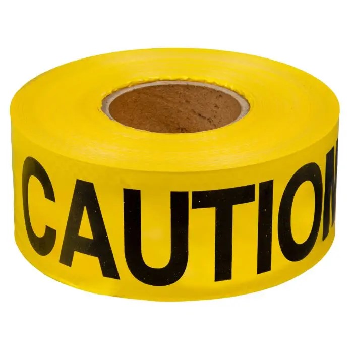 C.H.Hanson® 16030 CAUTION Barricade Tape 500' x 3" x 5 Mil Reinforced