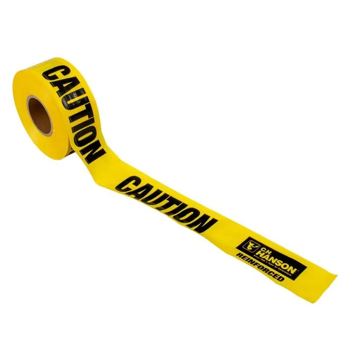 C.H.Hanson® 16030 CAUTION Barricade Tape 500' x 3" x 5 Mil Reinforced