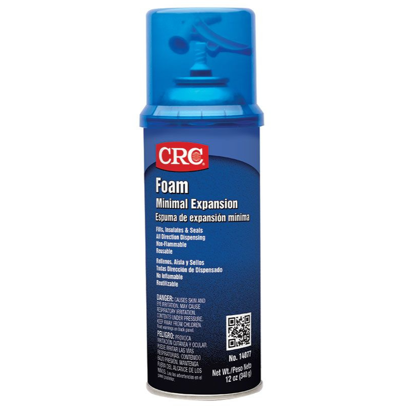 CRC® 14077 Minimal Expansion Non-Flammable Foam Sealant, 16 oz Aerosol Can, Foam Form, Off-White, 1.2