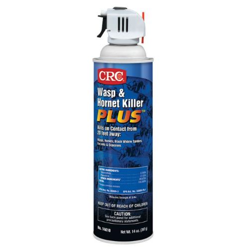 CRC® 14010 Plus™ Fast Acting Wasp/Hornet Killer, 20 oz Aerosol Can, Liquid Form, Clear, Petroleum Odor/Scent