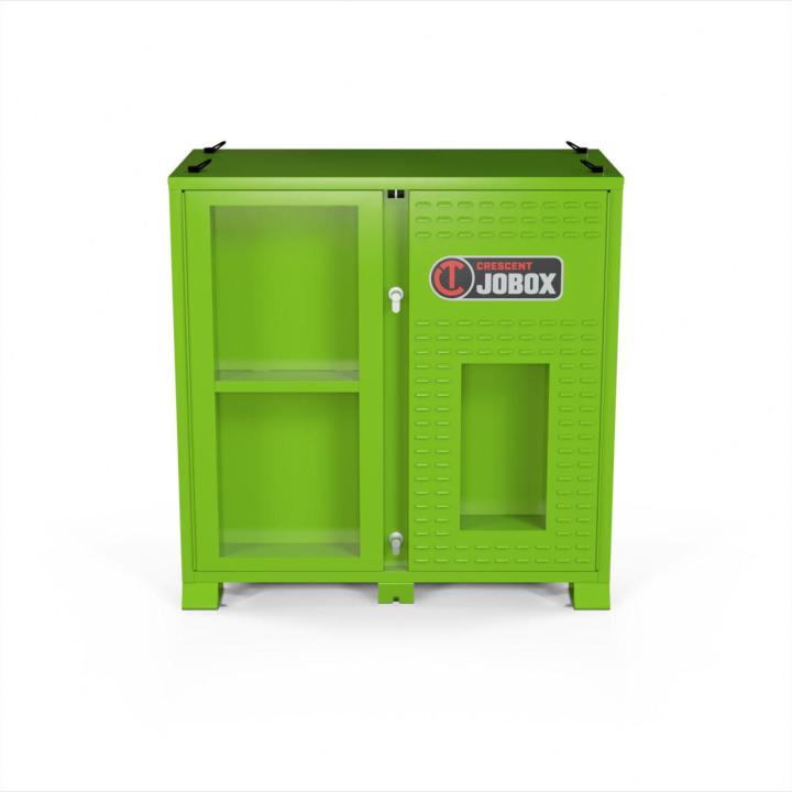 JOBOX CJBPPE60V 60 in Ventilated Onsite PPE Storage Cabinet, Hi-Viz Green