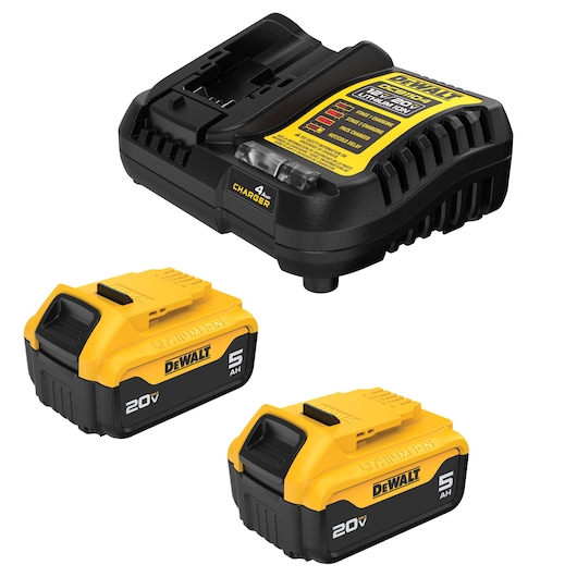 DEWALT DCB205-2C 20V MAX* 5Ah Battery Kit with Charger