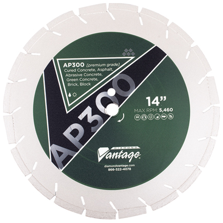 Diamond Vantage 1412BEDUX3-AP AP300 All Purpose Premium Blade, 14 X .125 X 1/20mm All-Purpose Blade