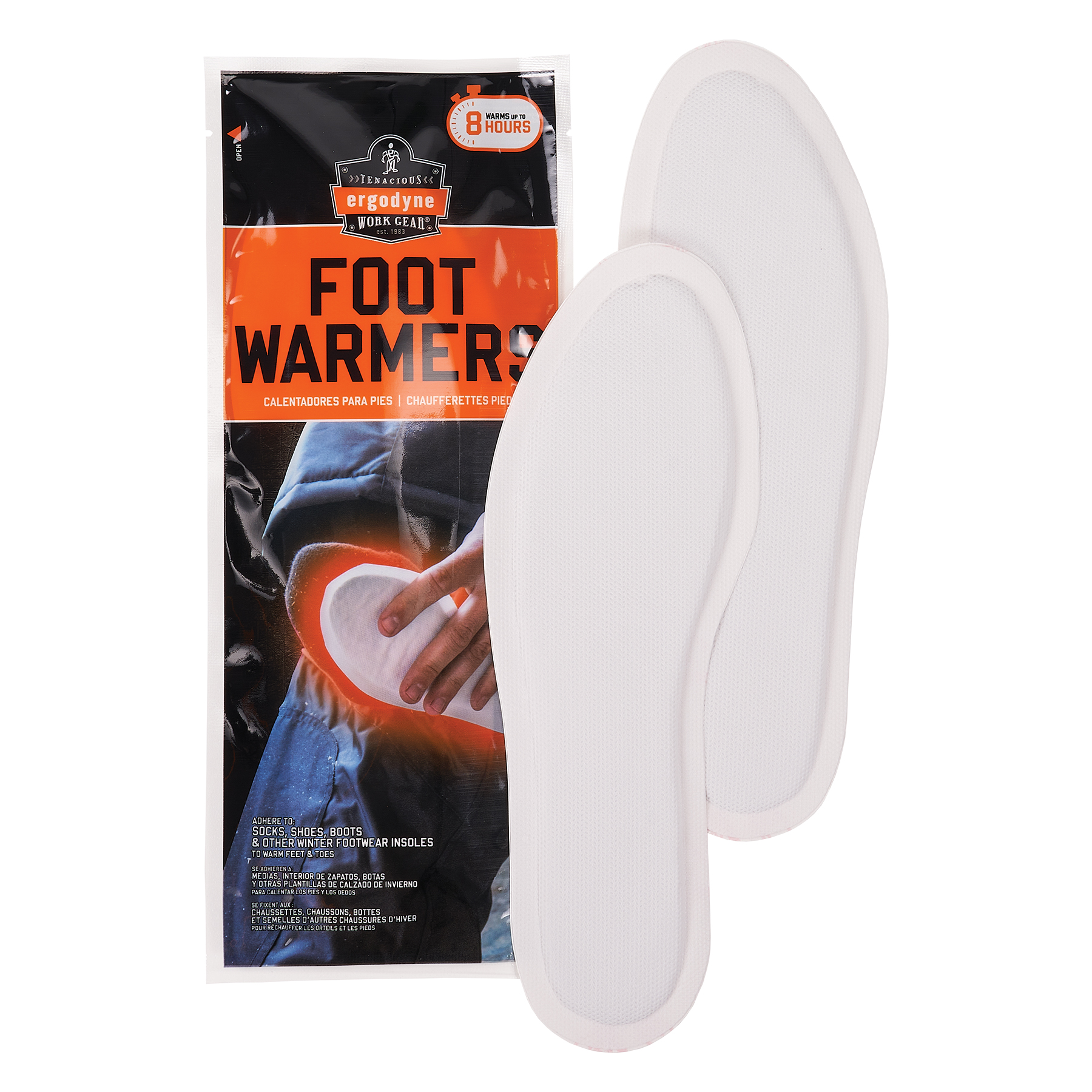 Ergodyne® 6995 16995 Insole Foot Warmers , Adhesive Back, Air Activated L/XL, 20 Pair Per Box