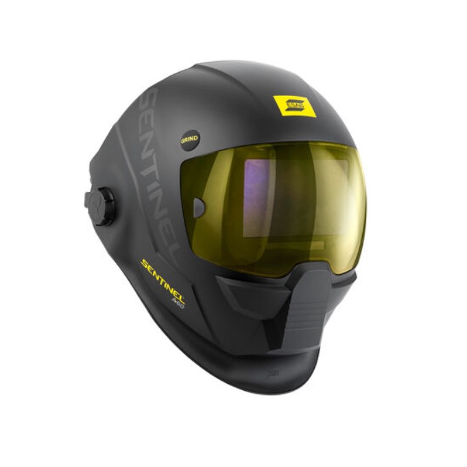 ESAB® SENTINEL™ 0700600860 Automatic Revolutionary High Performance Welding Helmet, 3/5 to 13 Lens Shade, Black, 4.65 in. x 2.80 in. Viewing Area, Nylon, CR2450 Lithium-Ion Battery, ANSI Z87.1