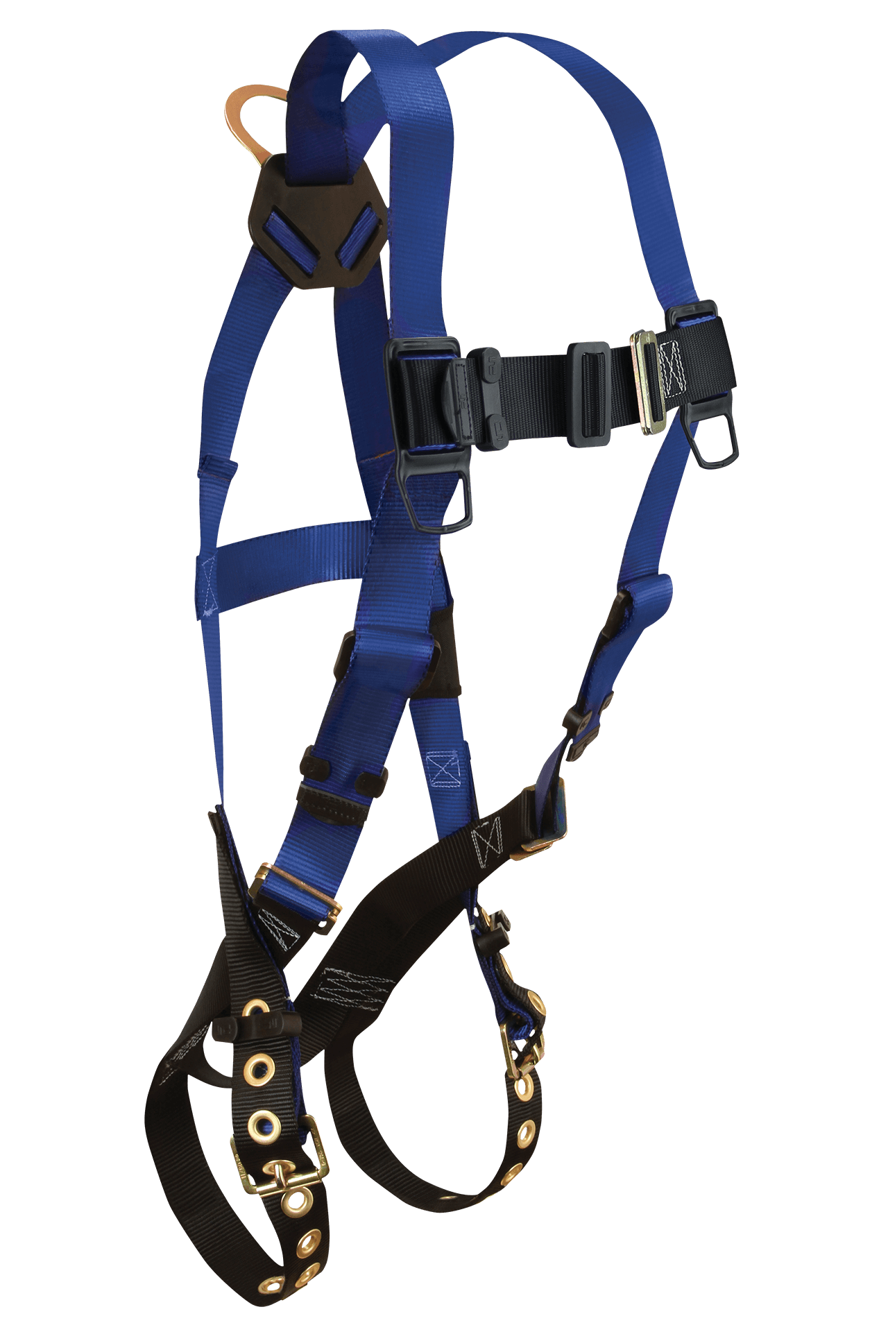 FallTech® 7016B Contractor 1D Standard Non-belted Full Body Harness, Tongue Buckle Leg Adjustment