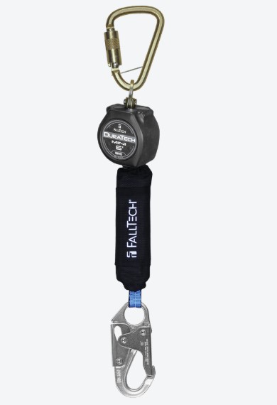 FallTech® 72706SB1 6' DuraTech® Mini Class 1 Personal SRL-P with Steel Snap Hook, Includes Steel Dorsal Connecting Carabiner