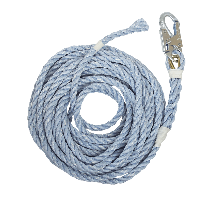 FallTech 8149 5/8 X 50' Construction-Grade Vertical Lifeline with Back-Sliced End