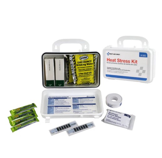 First Aid Only 91383 Medium Heat Stress Kit in Weatherproof Plastic Case
