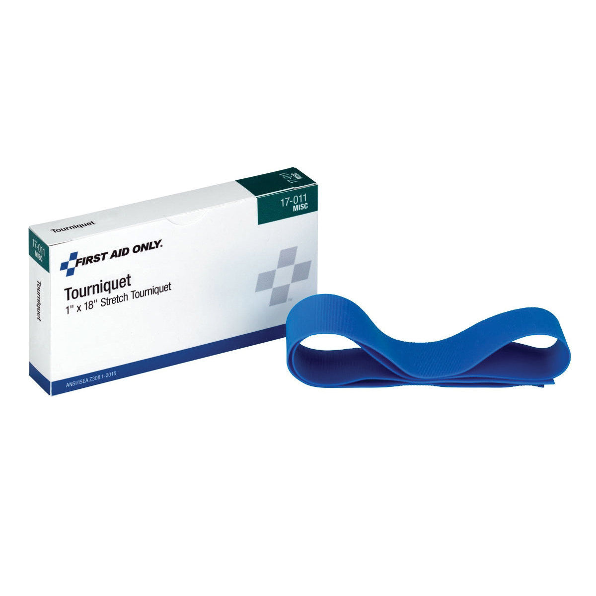 First Aid Only® 17-011 Rubber Tourniquet 1 in x 18 in Blue