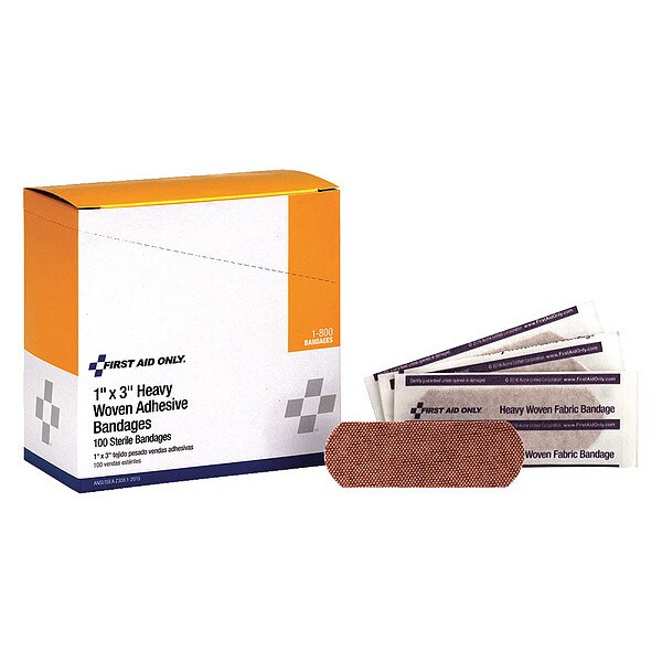 1" X 3" Heavy Woven Fabric Bandages (100/Box)