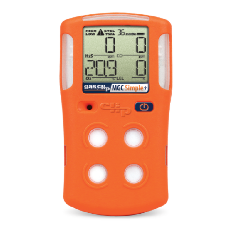 Gas Clip Technologies MGC-S-PLUS Multi Gas Clip Simple Plus 3-Year 4-Gas Detector
