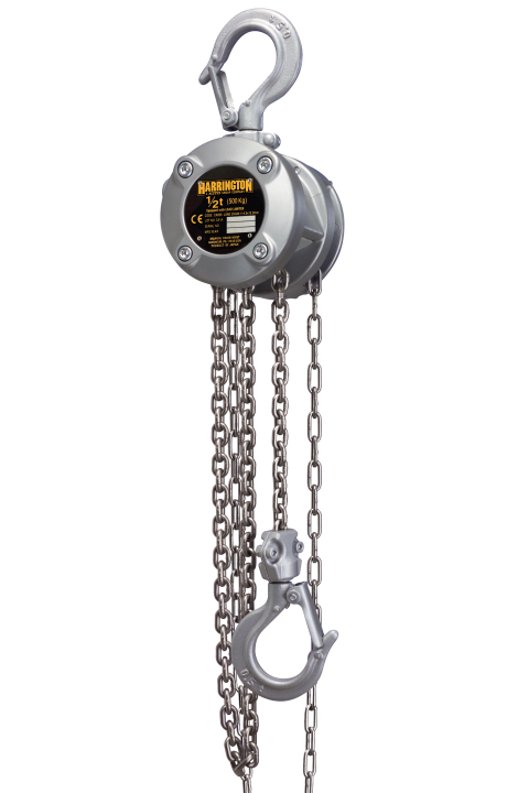 HARRINGTON 1/2-TON CX MINI Hand  Chain  Hoist, 10’ Of Lift, Hook Mounted