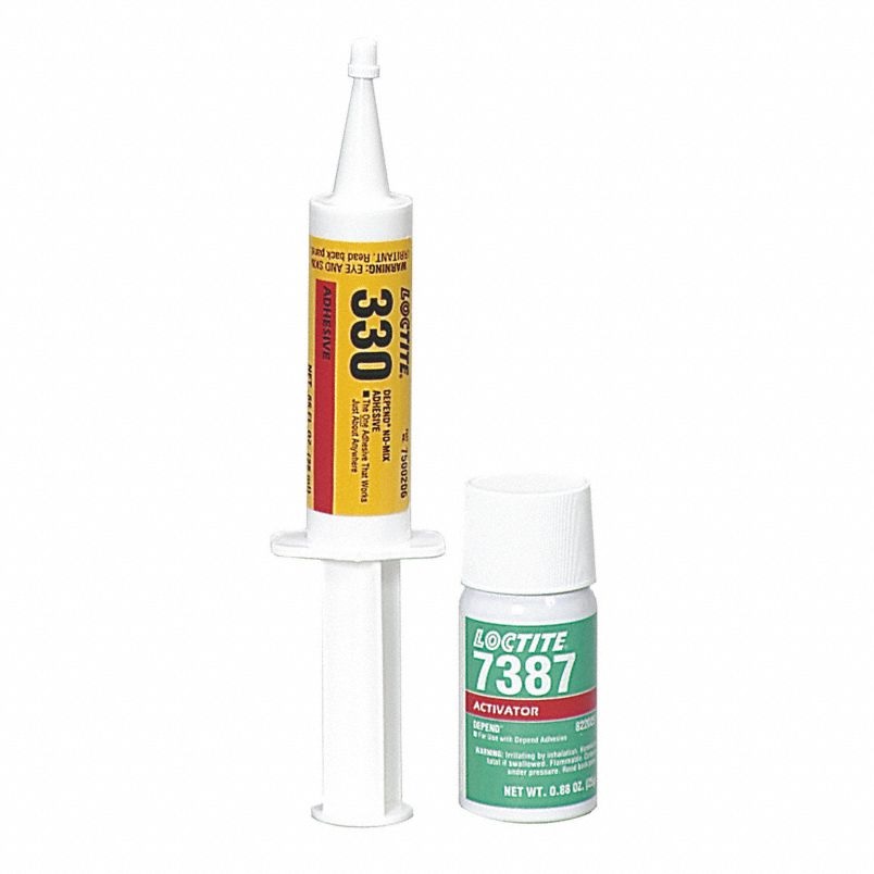 Loctite® 1690727 AA 330™ Depend® 2-Part General Purpose High Viscosity Structural Adhesive, 25 mL Kit, Amber, 24 hr Curing