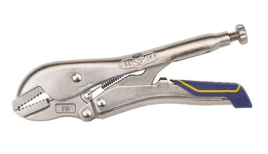 Irwin® Vise-Grip® Fast Release™ 3T 7R® 1-Handed Lever Locking Plier, 1-5/16 in, 1-3/16 in L x 3/8 in W x 5/16 in THK Straight Heat Treated Alloy Steel Jaw
