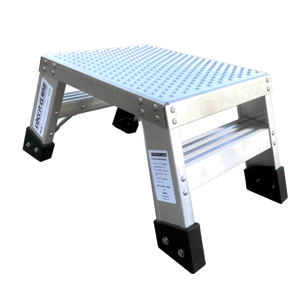 LockNClimb 15LNCMINISTAND 15" Width Aluminum Foot Stool, For Truck Maintainence