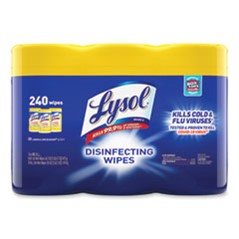 Lysol Disinfecting Wipes, Lemon & Lime Blossom, White, 80 Wipes/Canister, 3
