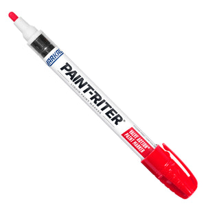 Markal® 096822 Valve Action® Liquid Paint Marker, 1/8 in Bullet/Medium Tip, Fiber Nib/Metal Barrel, Red