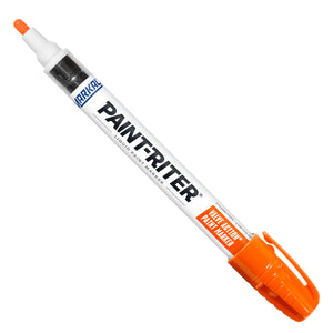 Markal® 096824 Valve Action® Liquid Paint Marker, 1/8 in Bullet/Medium Tip, Fiber Nib/Metal Barrel, Orange