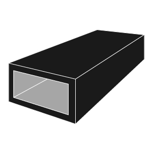 3" x 5" x 3/16" x 24' A500 Rectangular Carbon Steel Tube
