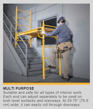 Metaltech I-CISC Jobsite Series 6' Baker Utility Scaffold