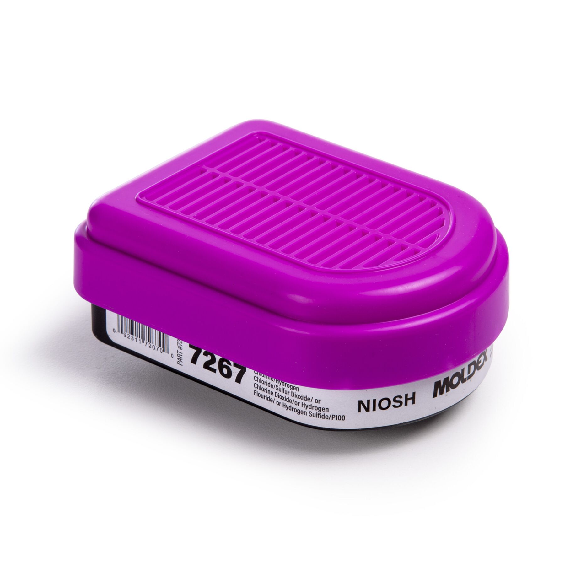 Moldex 7267 Semi-Rectangular Combo Acid Gas Cartridge / P100 Filter