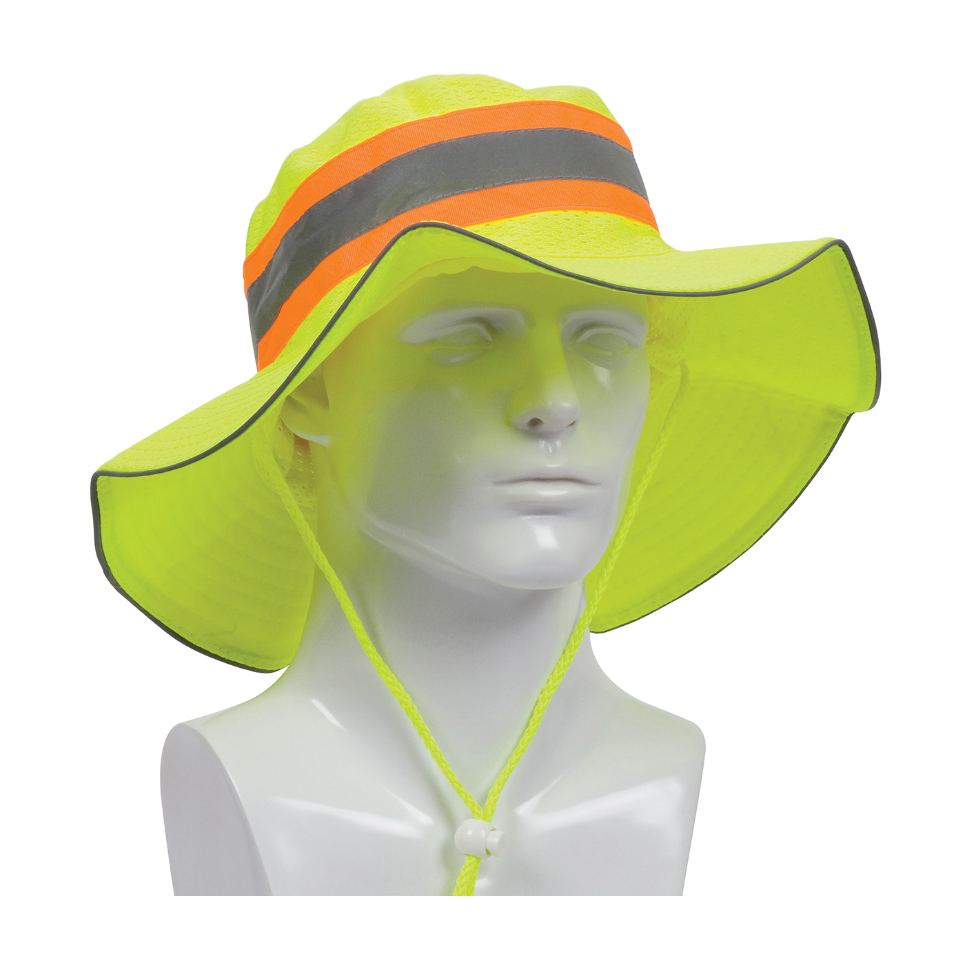 PIP® 350-RANGER 2-Tone Hi-Viz Ranger Hat, Universal, Hi-Viz Lime Yellow, Polyester