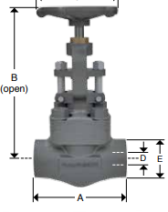 1-1/2" WALWORTH #5520S - 800# Forged Steel Threaded Globe Valve