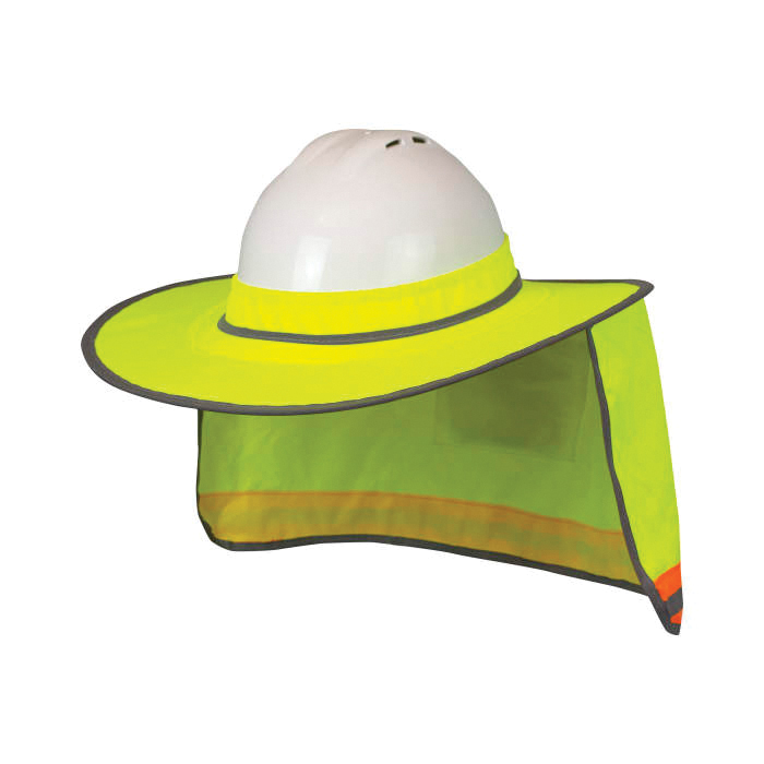 Radians® RHHS-01G Collapsible Hard Hat Shade, Polyester, Hi-Viz Green