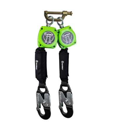 SafeWaze 019-5056 6' Web Dual Leg Retractable with Steel Snap Hooks & 9012 Behind the Web Bracket