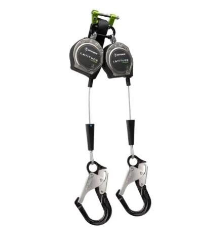 Safewaze 023-5358 Latitude Edge 8' Dual Cable SRL-P: Alu Rebar Hooks