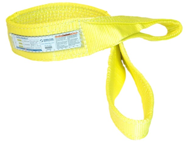 STREN-FLEX® EEF-1-901-06CT 1″ x 6ft 1Ply Nylon Eye & Eye Web Sling w/ Type 3 – Flat Eyes; WEB SLING E/E 6' 1600LB